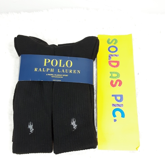 POLO RALPH LAUREN 6-Pack Crew Socks - Picture 2 of 7